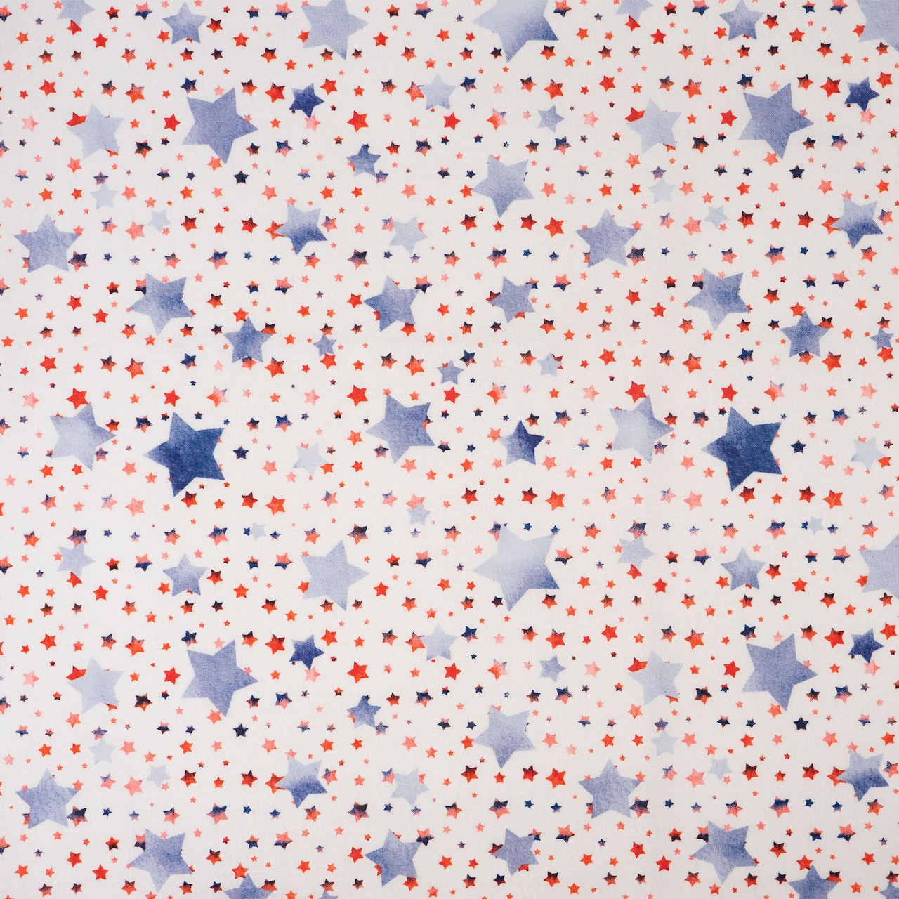 SINGER Red, White & Blue Layered Stars Cotton Fabric